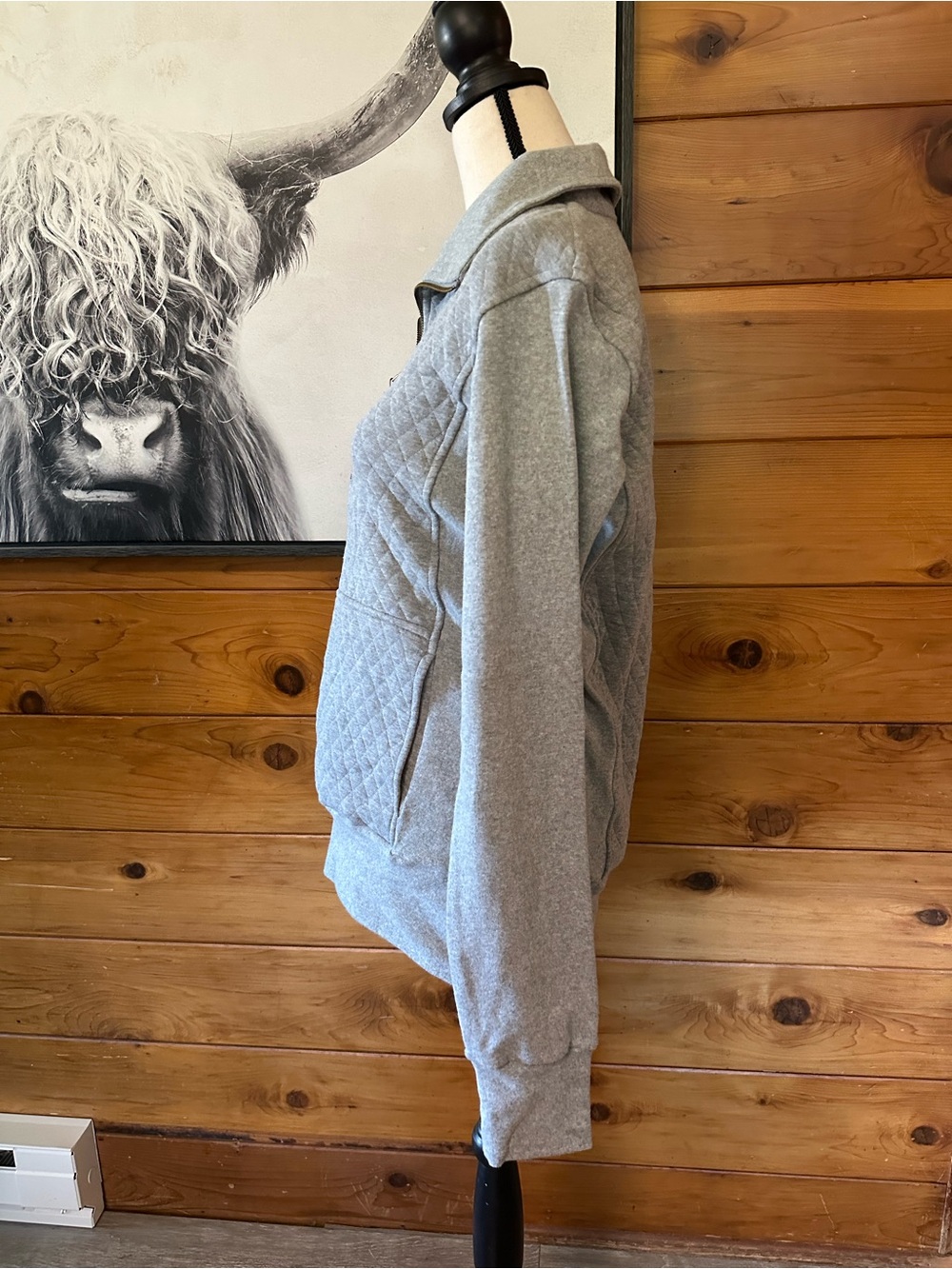 NWT Ampersand Avenue Quilted HalfZip in Charcoal - Picture 11 of 12